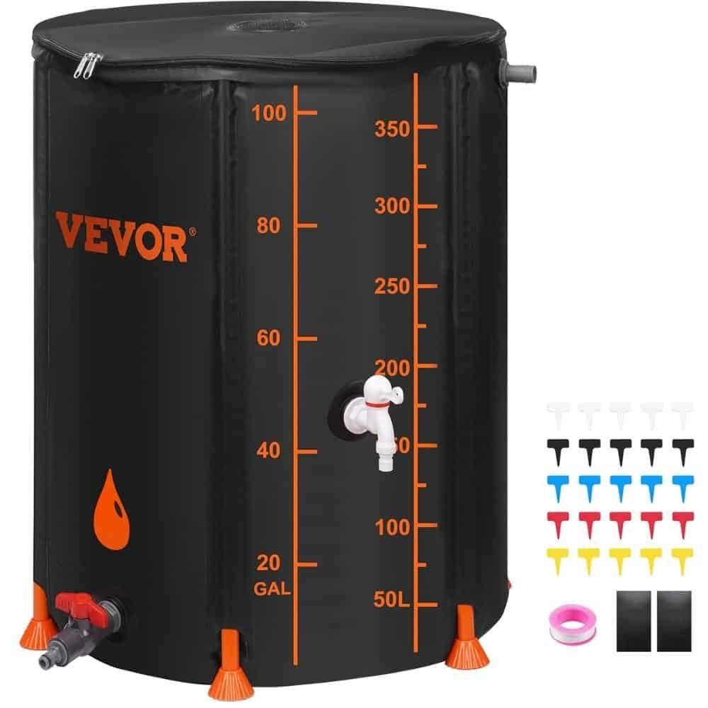 Best Rainwater Collection System Guide and Review 4 VEVOR 100 Gallon Collapsible Rainwater Tank