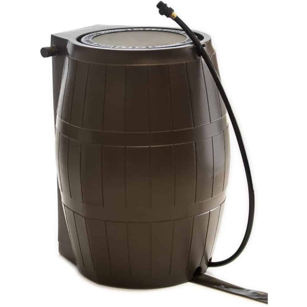 Best Rainwater Collection System Guide and Review 6 FCMP Outdoor RC4000-BRN 50-Gallon Water Storage Collection Barrel