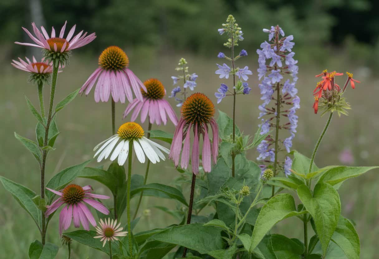 Arkansas Native Plants: A Guide to Indigenous Flora for Your Landscape 3 A variety of colorful native Arkansas plants with green leaves and flowers in a natural outdoor setting.